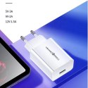 Usams USAMS Ładowarka sieciowa 1x USB T22 18W 3A QC3.0 + kabel USB-C 1m biały/white (T48) T48OCLN01