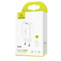 Usams USAMS Ładowarka sieciowa 1x USB T22 18W 3A QC3.0 + kabel USB-C 1m biały/white (T48) T48OCLN01