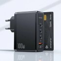 Usams USAMS Ładowarka sieciowa 3xUSB-C+1xUSB GaN 100W T50 PD (only head) Fast Charging czarny/black CC163TC01 (US-CC163)