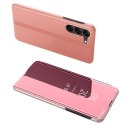 4kom.pl Etui Clear View Case do Samsung Galaxy S23 pokrowiec z klapką różowe