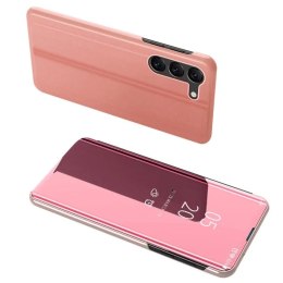 4kom.pl Etui Clear View Case do Samsung Galaxy S23 pokrowiec z klapką różowe