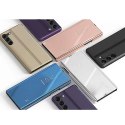 4kom.pl Etui Clear View Case do Samsung Galaxy S23 pokrowiec z klapką różowe