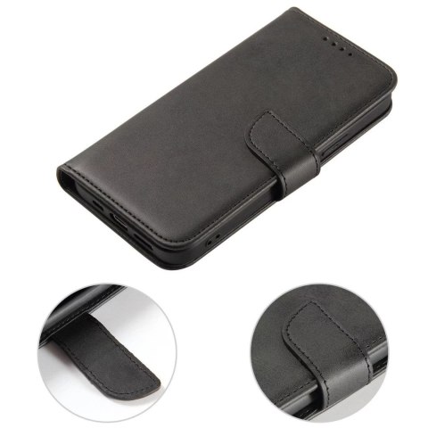 4kom.pl Etui na telefon Magnet Case do iPhone 14 Pro Max elegancki futerał etui pokrowiec z klapką i funkcją podstawki czarny 4kom.pl Etui na telefon Magnet Case do iPhone 14 Pro Max elegancki futerał etui pokrowiec z klapką i funkcją podstawki czarny