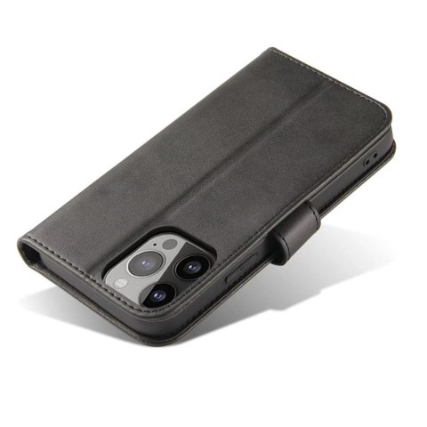 4kom.pl Etui na telefon Magnet Case do iPhone 14 Pro Max elegancki futerał etui pokrowiec z klapką i funkcją podstawki czarny 4kom.pl Etui na telefon Magnet Case do iPhone 14 Pro Max elegancki futerał etui pokrowiec z klapką i funkcją podstawki czarny