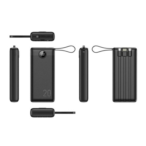 4kom.pl Powerbank Bateria zewnętrzna (POWER BANK) VEGER C20 - 20 000mAh (Micro + Typ C + Lightning 8-pin) czarny W2047 4kom.pl Powerbank Bateria zewnętrzna (POWER BANK) VEGER C20 - 20 000mAh (Micro + Typ C + Lightning 8-pin) czarny W2047