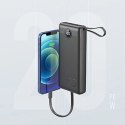 4kom.pl Powerbank Bateria zewnętrzna (POWER BANK) VEGER C20 - 20 000mAh (Micro + Typ C + Lightning 8-pin) czarny W2047