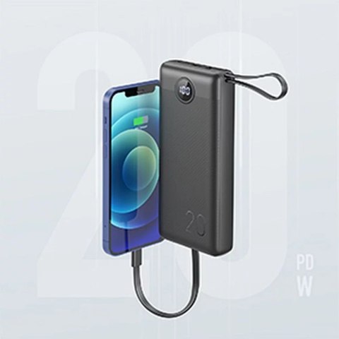 4kom.pl Powerbank Bateria zewnętrzna (POWER BANK) VEGER C20 - 20 000mAh (Micro + Typ C + Lightning 8-pin) czarny W2047 4kom.pl Powerbank Bateria zewnętrzna (POWER BANK) VEGER C20 - 20 000mAh (Micro + Typ C + Lightning 8-pin) czarny W2047