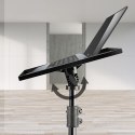 4kom.pl Statyw stojak uniwersalny na rzutnik projektor laptopa z uchwytem do telefonu taca przenośny Stand 15kg Czarny