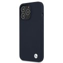 BMW Etui na telefon BMW BMHCP13XSILNA do Apple iPhone 13 Pro Max 6,7" granatowy/navy hardcase Silicone Signature