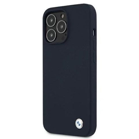 BMW Etui na telefon BMW BMHCP13XSILNA do Apple iPhone 13 Pro Max 6,7" granatowy/navy hardcase Silicone Signature BMW Etui na telefon BMW BMHCP13XSILNA do Apple iPhone 13 Pro Max 6,7" granatowy/navy hardcase Silicone Signature