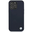 BMW Etui na telefon BMW BMHCP13XSILNA do Apple iPhone 13 Pro Max 6,7" granatowy/navy hardcase Silicone Signature