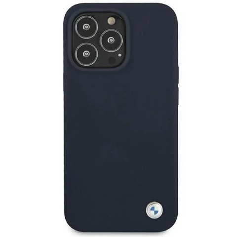 BMW Etui na telefon BMW BMHCP13XSILNA do Apple iPhone 13 Pro Max 6,7" granatowy/navy hardcase Silicone Signature BMW Etui na telefon BMW BMHCP13XSILNA do Apple iPhone 13 Pro Max 6,7" granatowy/navy hardcase Silicone Signature