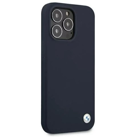 BMW Etui na telefon BMW BMHCP13XSILNA do Apple iPhone 13 Pro Max 6,7" granatowy/navy hardcase Silicone Signature BMW Etui na telefon BMW BMHCP13XSILNA do Apple iPhone 13 Pro Max 6,7" granatowy/navy hardcase Silicone Signature