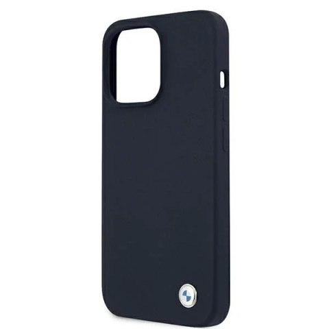 BMW Etui na telefon BMW BMHCP13XSILNA do Apple iPhone 13 Pro Max 6,7" granatowy/navy hardcase Silicone Signature BMW Etui na telefon BMW BMHCP13XSILNA do Apple iPhone 13 Pro Max 6,7" granatowy/navy hardcase Silicone Signature