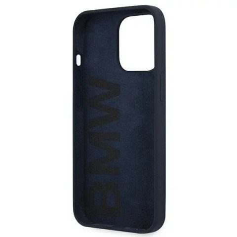 BMW Etui na telefon BMW BMHCP13XSILNA do Apple iPhone 13 Pro Max 6,7" granatowy/navy hardcase Silicone Signature BMW Etui na telefon BMW BMHCP13XSILNA do Apple iPhone 13 Pro Max 6,7" granatowy/navy hardcase Silicone Signature