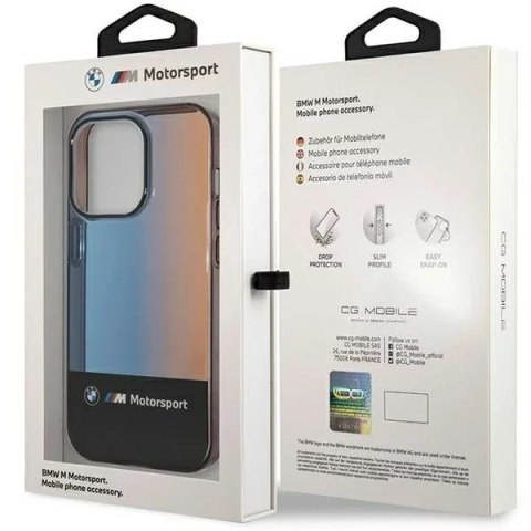 BMW Etui na telefon BMW BMHCP14L22HMGK do Apple iPhone 14 Pro 6,1" czarny/black Half Tricolor BMW Etui na telefon BMW BMHCP14L22HMGK do Apple iPhone 14 Pro 6,1" czarny/black Half Tricolor
