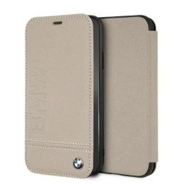 BMW Etui ochronne na telefon BMW BMFLBKI61LLST do Apple iPhone Xr book beżowy/taupe Logo Imprint