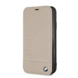 BMW Etui ochronne na telefon BMW BMFLBKI61LLST do Apple iPhone Xr book beżowy/taupe Logo Imprint