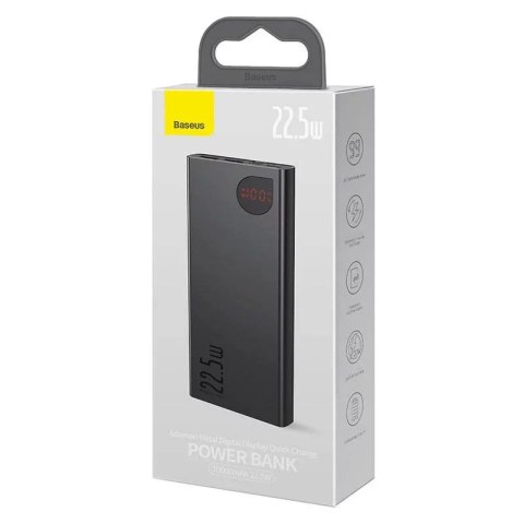 Baseus Powerbank Baseus Adaman Metal, 10000mAh, 22.5W (czarny) Baseus Powerbank Baseus Adaman Metal, 10000mAh, 22.5W (czarny)