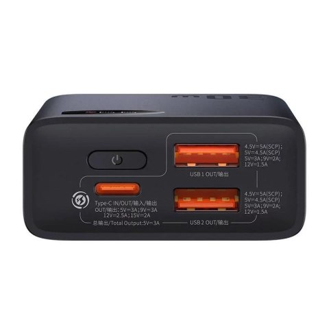 Baseus Powerbank Baseus Adaman2 10000mAh, 2xUSB, USB-C, 30W (czarny) Baseus Powerbank Baseus Adaman2 10000mAh, 2xUSB, USB-C, 30W (czarny)