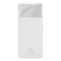 Baseus Powerbank z szybkim ładowaniem Baseus Bipow 10000mAh 20W biały (Overseas Edition) + kabel USB-A - Micro USB 0.25m biały (PPBD050
