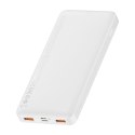 Baseus Powerbank z szybkim ładowaniem Baseus Bipow 10000mAh 20W biały (Overseas Edition) + kabel USB-A - Micro USB 0.25m biały (PPBD050