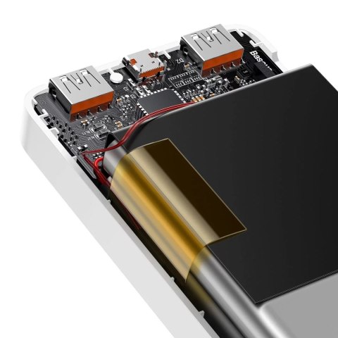Baseus Powerbank z szybkim ładowaniem Baseus Bipow 10000mAh 20W biały (Overseas Edition) + kabel USB-A - Micro USB 0.25m biały (PPBD050 Baseus Powerbank z szybkim ładowaniem Baseus Bipow 10000mAh 20W biały (Overseas Edition) + kabel USB-A - Micro USB 0.25m biały (PPBD050