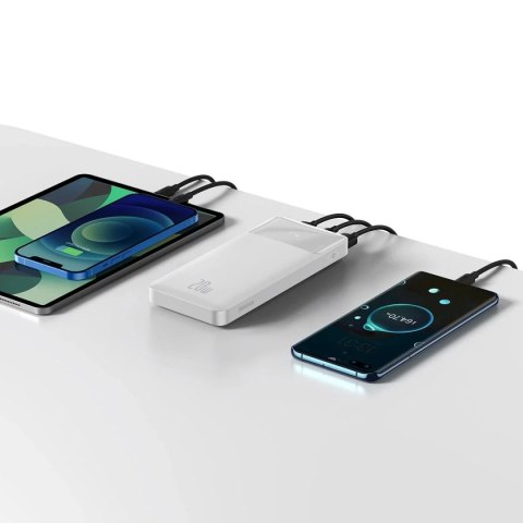 Baseus Powerbank z szybkim ładowaniem Baseus Bipow 10000mAh 20W biały (Overseas Edition) + kabel USB-A - Micro USB 0.25m biały (PPBD050 Baseus Powerbank z szybkim ładowaniem Baseus Bipow 10000mAh 20W biały (Overseas Edition) + kabel USB-A - Micro USB 0.25m biały (PPBD050