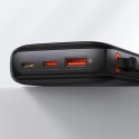 Baseus Powerbank z szybkim ładowaniem Baseus Qpow Digital Display 10000mAh 22,5W QC/PD/SCP/FCP z wbudowanym kablem USB-C czarny
