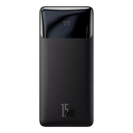 Baseus Powerbank z wyświetlaczem Baseus Bipow 10000mAh 15W czarny (Overseas Edition) + kabel USB-A - Micro USB 0.25m czarny (PPBD050001