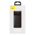Baseus Powerbank z wyświetlaczem Baseus Bipow 10000mAh 15W czarny (Overseas Edition) + kabel USB-A - Micro USB 0.25m czarny (PPBD050001