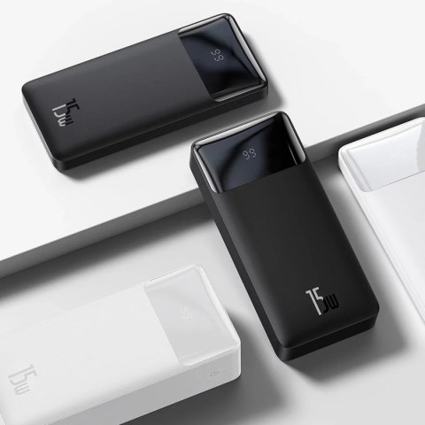 Baseus Powerbank z wyświetlaczem Baseus Bipow 10000mAh 15W czarny (Overseas Edition) + kabel USB-A - Micro USB 0.25m czarny (PPBD050001 Baseus Powerbank z wyświetlaczem Baseus Bipow 10000mAh 15W czarny (Overseas Edition) + kabel USB-A - Micro USB 0.25m czarny (PPBD050001