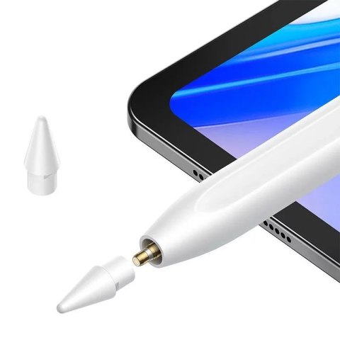 Baseus Rysik / stylus / długopis Baseus Smooth Writing 2 z wskaźnikiem baterii (biały) Baseus Rysik / stylus / długopis Baseus Smooth Writing 2 z wskaźnikiem baterii (biały)