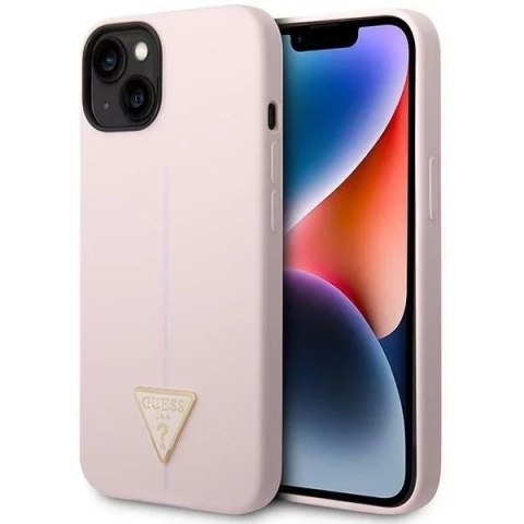 Guess Etui na telefon Guess do iPhone 14 6,1" fioletowy/purple hardcase Silicone Triangle Guess Etui na telefon Guess do iPhone 14 6,1" fioletowy/purple hardcase Silicone Triangle