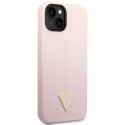 Guess Etui na telefon Guess do iPhone 14 6,1" fioletowy/purple hardcase Silicone Triangle