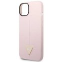 Guess Etui na telefon Guess do iPhone 14 6,1" fioletowy/purple hardcase Silicone Triangle
