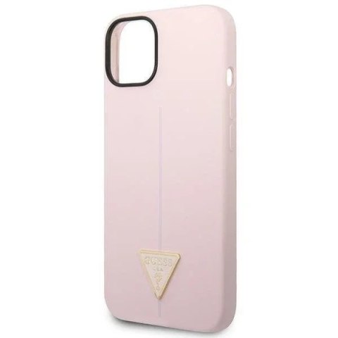 Guess Etui na telefon Guess do iPhone 14 6,1" fioletowy/purple hardcase Silicone Triangle Guess Etui na telefon Guess do iPhone 14 6,1" fioletowy/purple hardcase Silicone Triangle