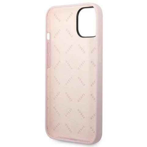 Guess Etui na telefon Guess do iPhone 14 6,1" fioletowy/purple hardcase Silicone Triangle Guess Etui na telefon Guess do iPhone 14 6,1" fioletowy/purple hardcase Silicone Triangle