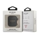 Guess Etui ochronne na słuchawki Guess do AirPods cover czarny/black Silicone Glitter