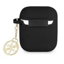 Guess Guess GUA2LSC4EK AirPods cover czarny/black Silicone Charm 4G Collection