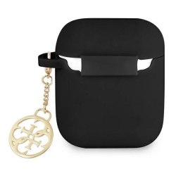 Guess Guess GUA2LSC4EK AirPods cover czarny/black Silicone Charm 4G Collection
