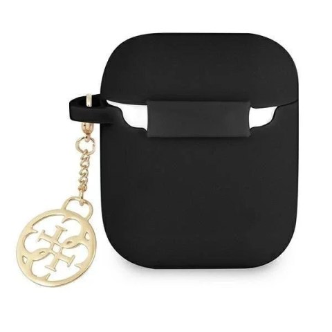 Guess Guess GUA2LSC4EK AirPods cover czarny/black Silicone Charm 4G Collection Guess Guess GUA2LSC4EK AirPods cover czarny/black Silicone Charm 4G Collection