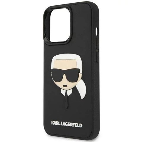 Karl Lagerfeld Etui Karl Lagerfeld KLHCP14LKH3DBK do iPhone 14 Pro 6,1" hardcase 3D Rubber Karl`s Head
