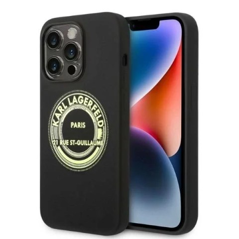 Karl Lagerfeld Etui ochronne na telefon Karl Lagerfeld KLHCP14LSRSGRCK do Apple iPhone 14 Pro 6,1" hardcase czarny/black Silicone RSG Karl Lagerfeld Etui ochronne na telefon Karl Lagerfeld KLHCP14LSRSGRCK do Apple iPhone 14 Pro 6,1" hardcase czarny/black Silicone RSG