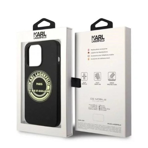 Karl Lagerfeld Etui ochronne na telefon Karl Lagerfeld KLHCP14LSRSGRCK do Apple iPhone 14 Pro 6,1" hardcase czarny/black Silicone RSG Karl Lagerfeld Etui ochronne na telefon Karl Lagerfeld KLHCP14LSRSGRCK do Apple iPhone 14 Pro 6,1" hardcase czarny/black Silicone RSG