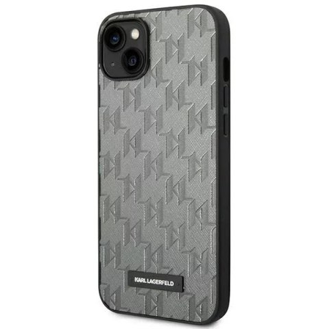 Karl Lagerfeld Etui ochronne na telefon Karl Lagerfeld KLHCP14SSAKLHPG do Apple iPhone 14 6,1" hardcase szary/grey Saffiano Mono Metal Logo Karl Lagerfeld Etui ochronne na telefon Karl Lagerfeld KLHCP14SSAKLHPG do Apple iPhone 14 6,1" hardcase szary/grey Saffiano Mono Metal Logo