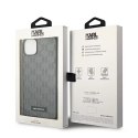 Karl Lagerfeld Etui ochronne na telefon Karl Lagerfeld KLHCP14SSAKLHPG do Apple iPhone 14 6,1" hardcase szary/grey Saffiano Mono Metal Logo