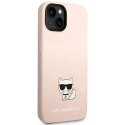 Karl Lagerfeld Etui ochronne na telefon Karl Lagerfeld KLHCP14SSLCTPI do Apple iPhone 14 6,1" hardcase jasnoróżowy/light pink Silicone Choupett