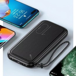 Usams USAMS Powerbank PB56 10000mAh 2xUSB / USB-C / MicroUSB Fast Charge biały/white 10KCD15002 (US-CD150)