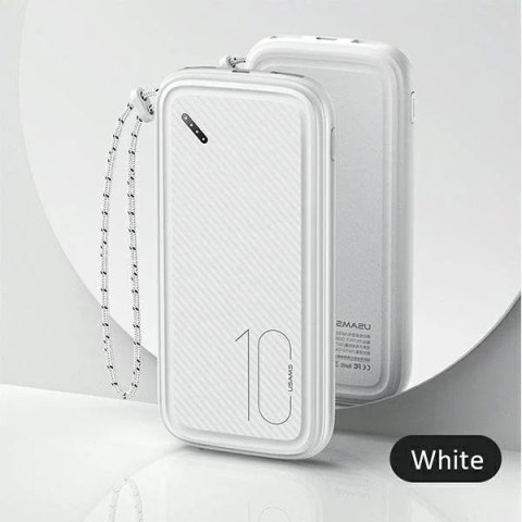 Usams USAMS Powerbank PB56 10000mAh 2xUSB / USB-C / MicroUSB Fast Charge biały/white 10KCD15002 (US-CD150) Usams USAMS Powerbank PB56 10000mAh 2xUSB / USB-C / MicroUSB Fast Charge biały/white 10KCD15002 (US-CD150)
